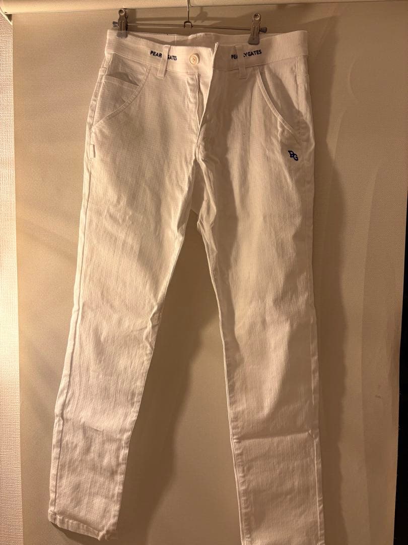 PEARLY GATES ホワイト スリムフィットパンツ size4
