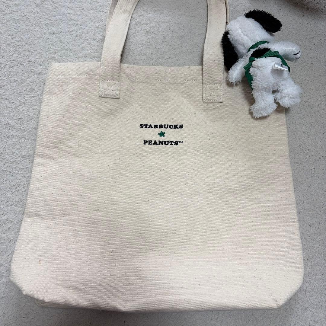 STARBUCKS スヌーピー トートバッグとぬいぐるみチャーム