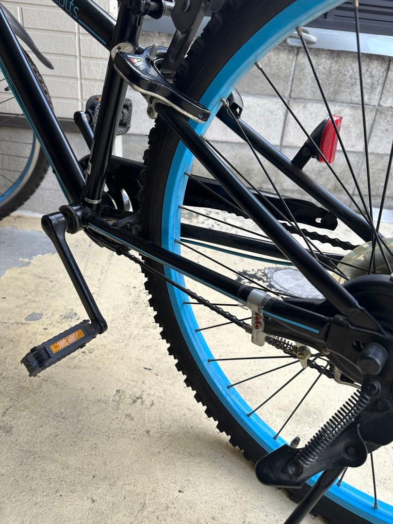 子供用自転車 ブラック/ブルー 26インチ 【引渡し限定】