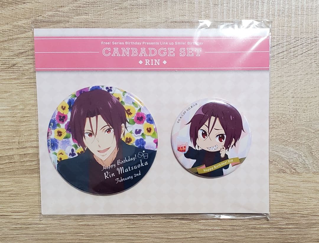 Free! 松岡凛 Link up Smile!Birthday 缶バッジセット