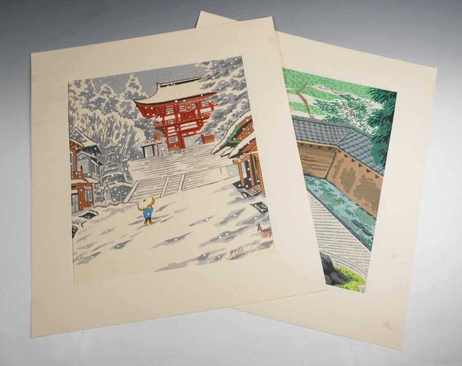 木版画家 徳力富吉郎 京の四季 十二景 木版画集 81/100