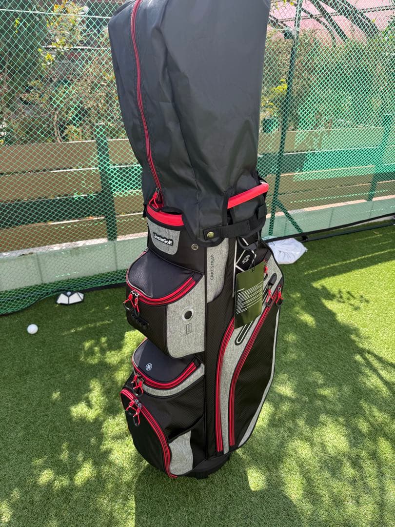 新品 Livsin Golf キャディバッグ ゴルフ9.5型 軽量 レッド