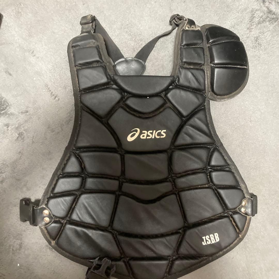 美品　軟式　asics SSK キャッチャー用プロテクター 防具　一式　セット