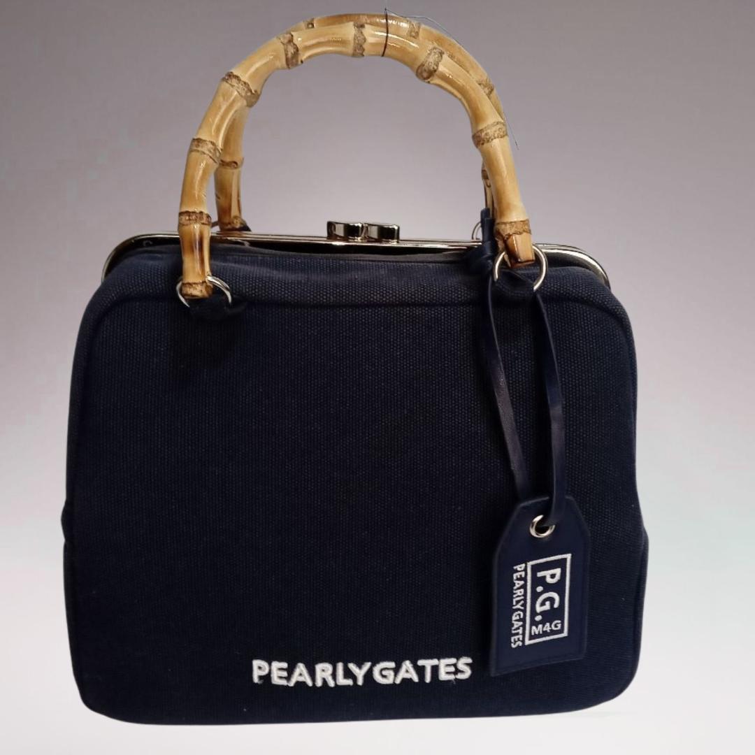 春夏季 PEARLY GATES バンブーハンドル カートバッグ ネイビー