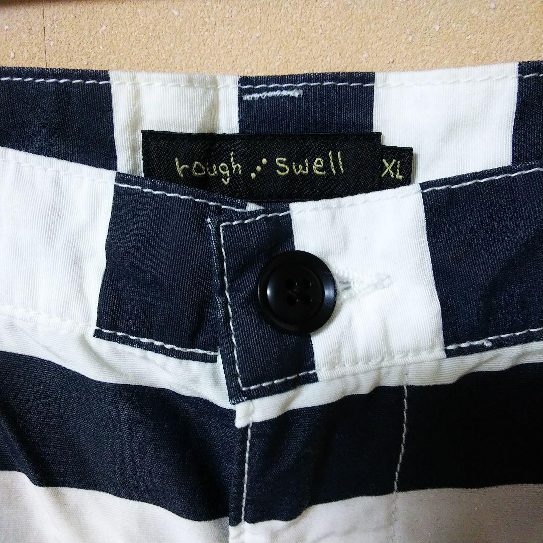 rough & swell　ZEBRA ボーダーストレッチハーフパンツ