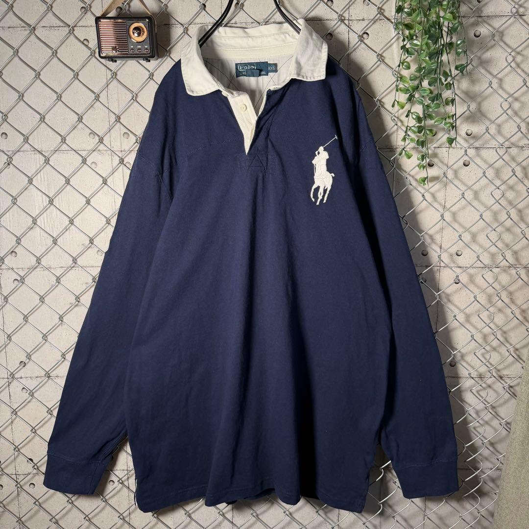 ポロバイラルフローレン ラガーシャツ ビッグポニー ナンバリング 2XL〜