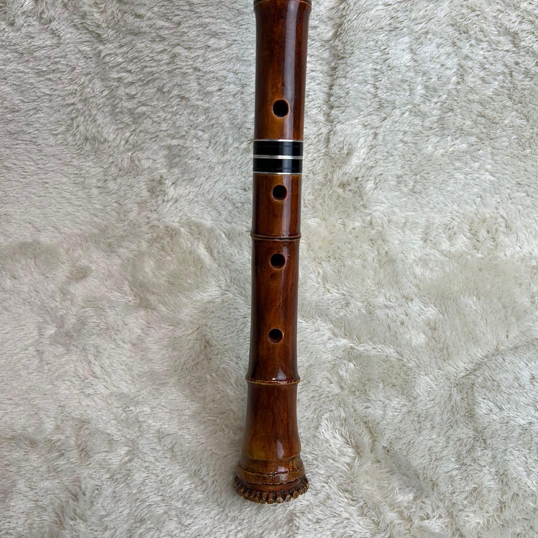 【極美品】尺八　竹峯　一尺八寸　和楽器　収納袋　マウスピース