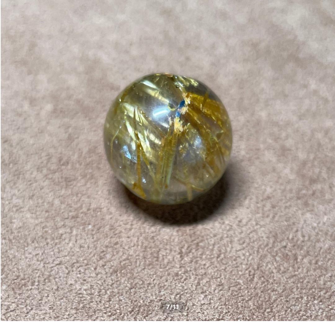 ゴールド タイチン ルチル クォーツ スフィア ゴールド ルチル 丸玉 18mm