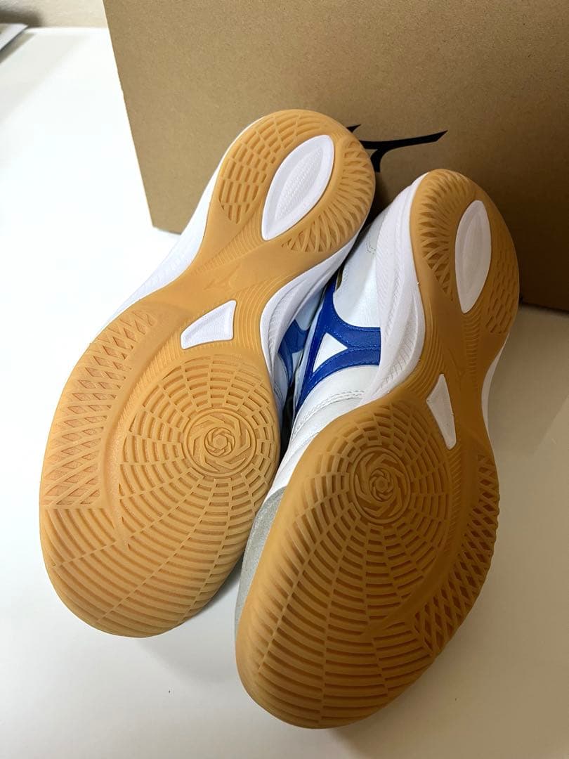Mizuno モレリア フットサルシューズ ホワイト/ブルー24cm 【美品】