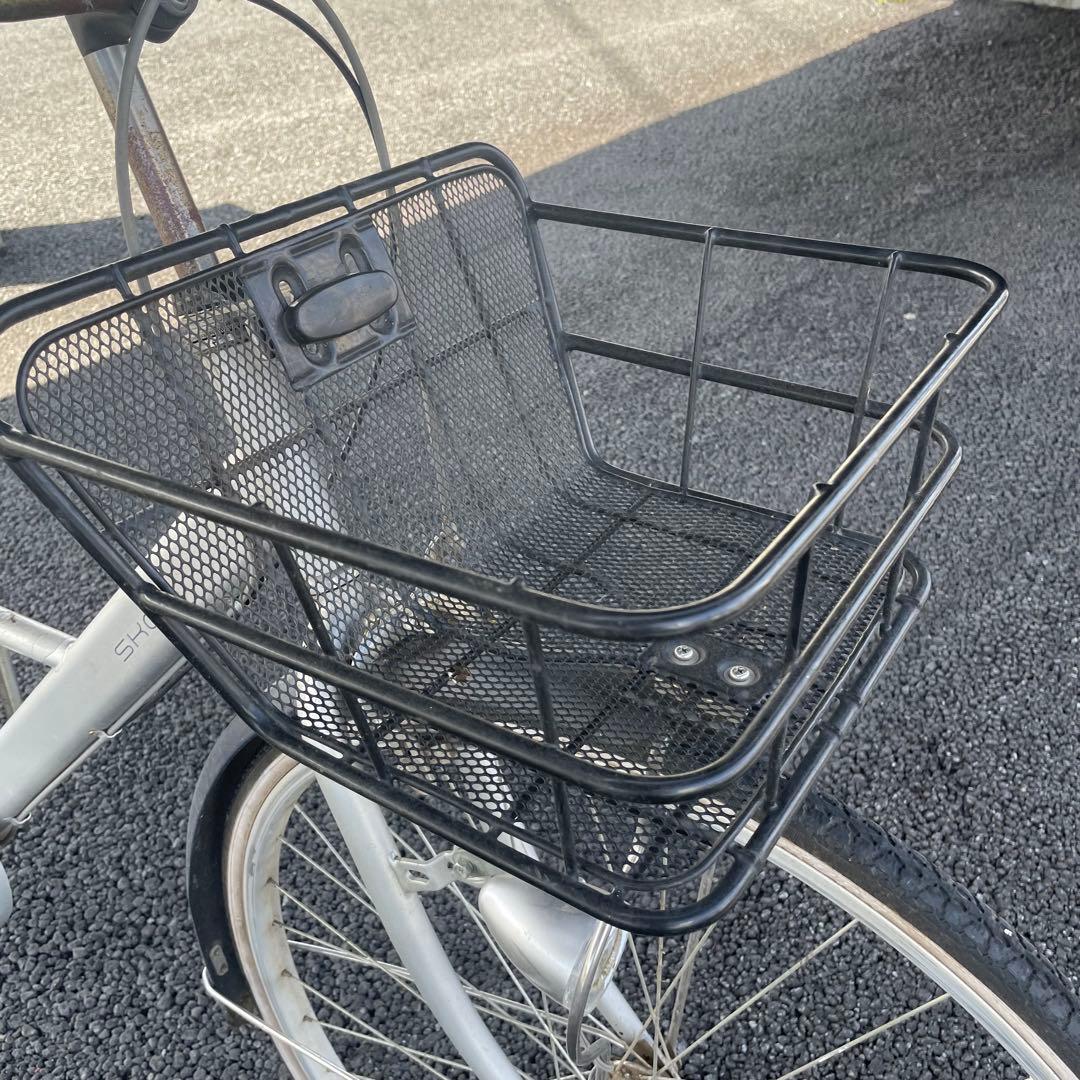 【都内/千葉引取】街乗り用自転車 27インチ カゴ/鍵/オートライト/3段変速付