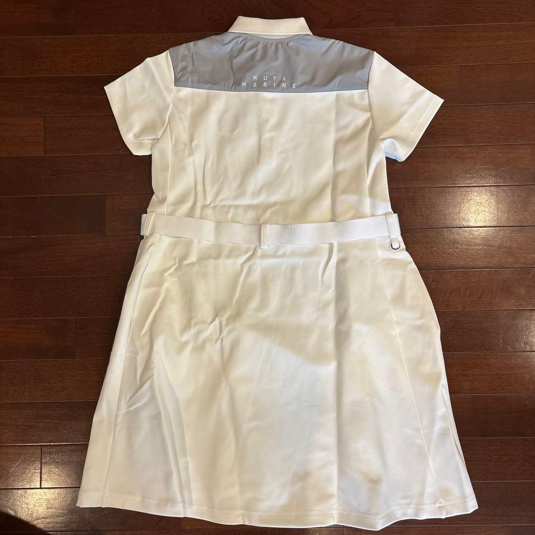 MUTA MARINE ホワイトポロワンピース