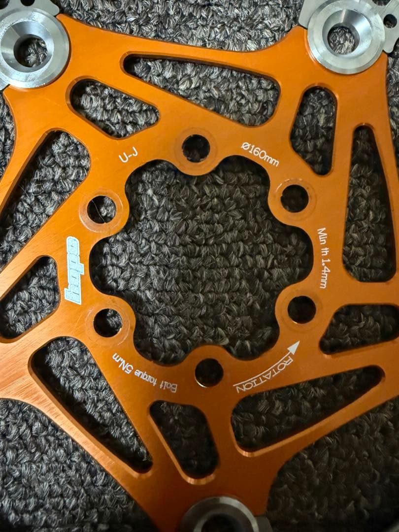 HOPE ディスクローター　φ160mm 2枚セット　オレンジ