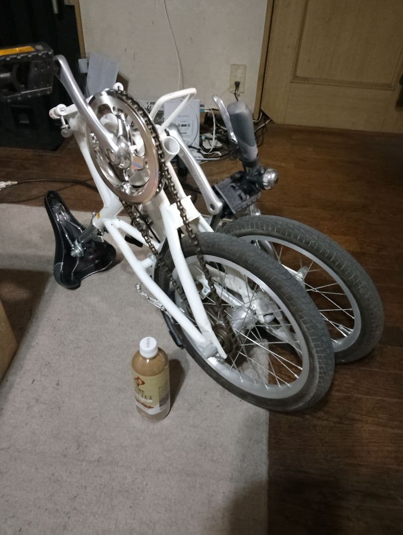 折りたたみ自転車 ホワイト 小径