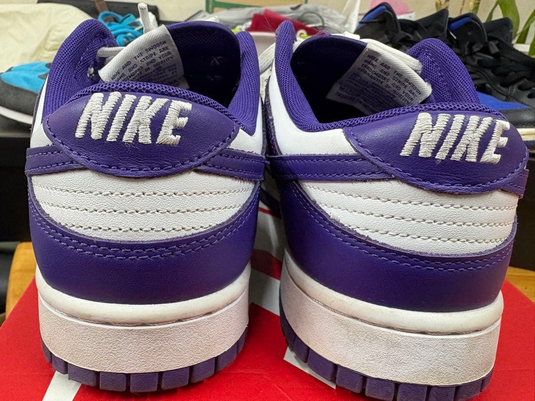 NIKE ダンクスタイル シューズ ホワイト/パープル 27.5cm