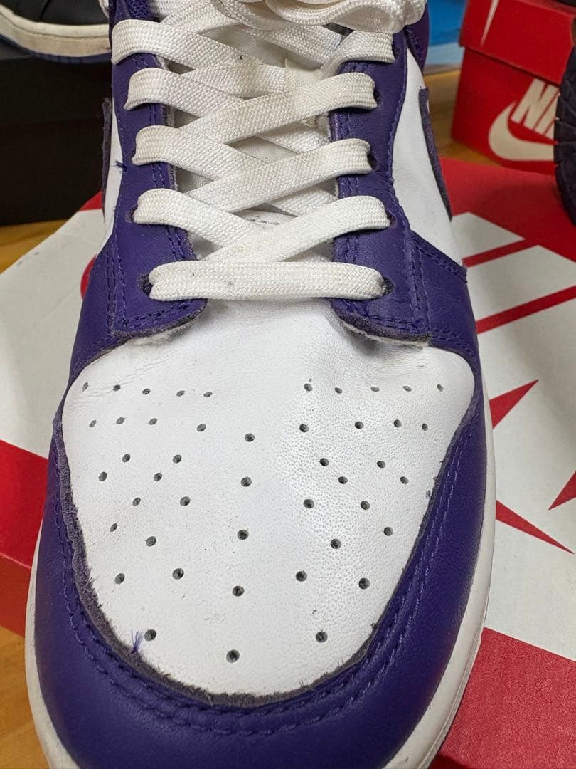 NIKE ダンクスタイル シューズ ホワイト/パープル 27.5cm