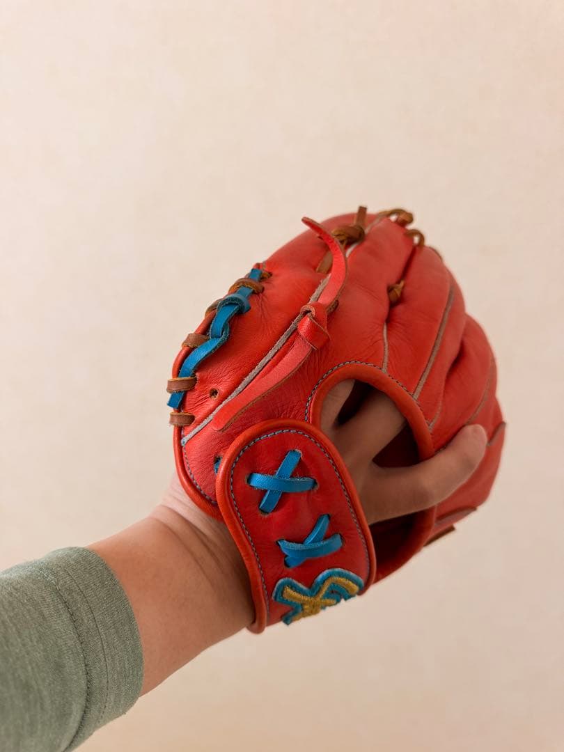 値下げ・slugger 軟式グローブ オレンジ　限定
