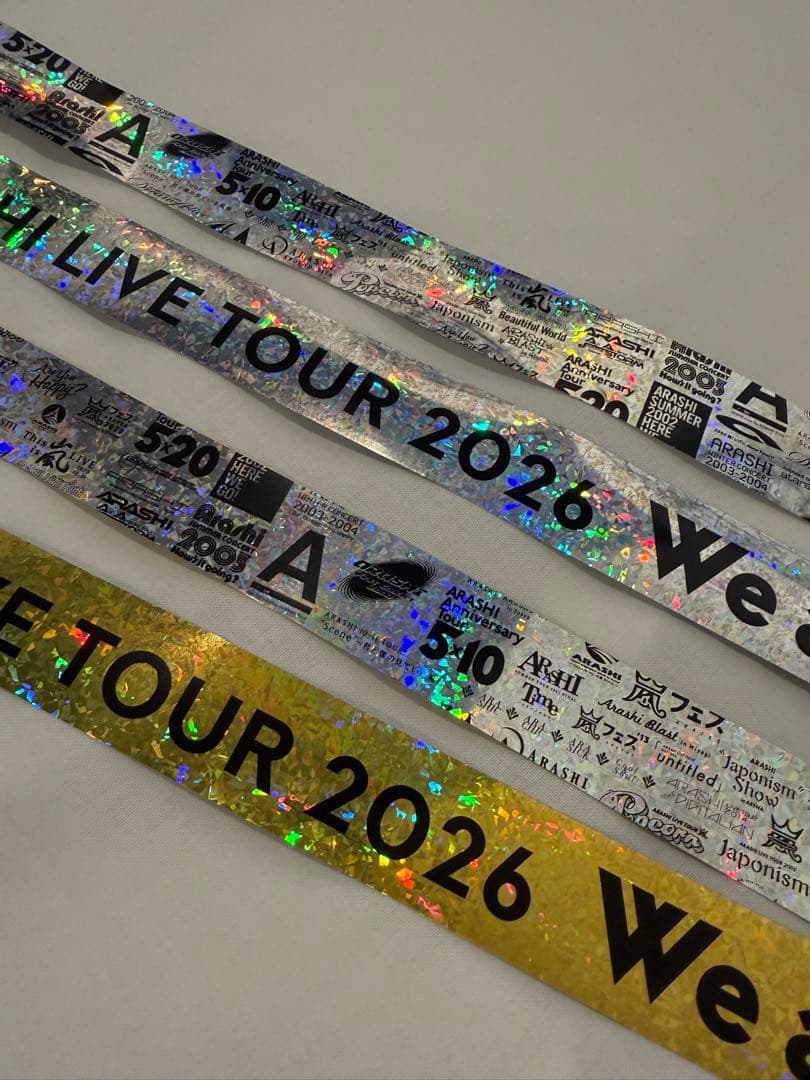We are ARASHI 2026 銀テープ 金銀フル2本セット