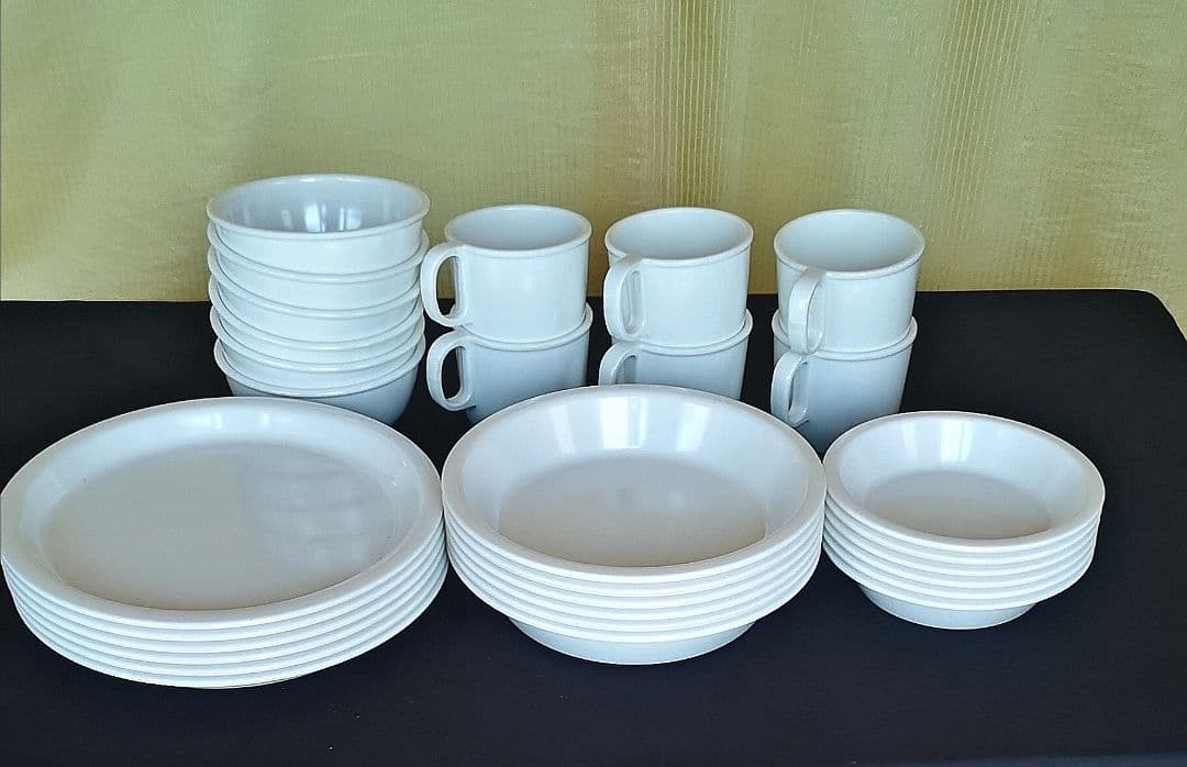 ♥️キャンプ用品♥️メラミン製食器 ５種類 各６枚 セット