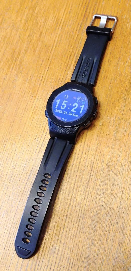 値下げ！美品！保護フィルム付！グリーンオン　ザ・ゴルフウオッチ　A1