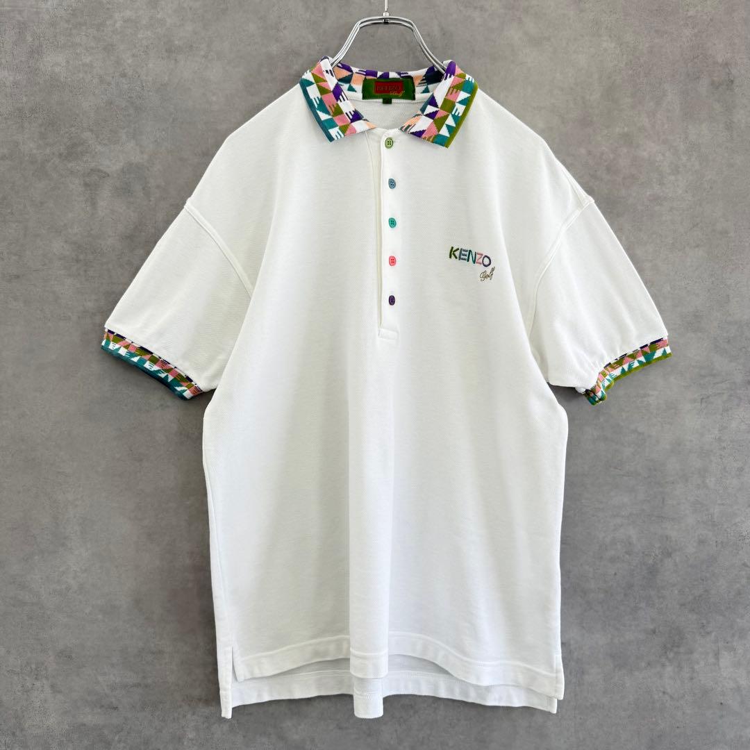日本製 KENZO GOLF ケンゾーゴルフ 半袖ポロシャツ 3 L相当