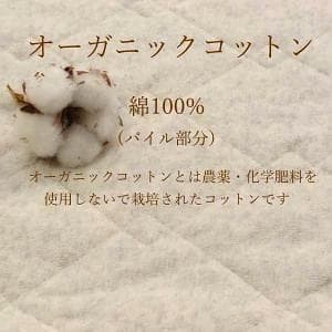 【新品】オーガニックコットン　シンカーパイル敷パッド2枚　シングル