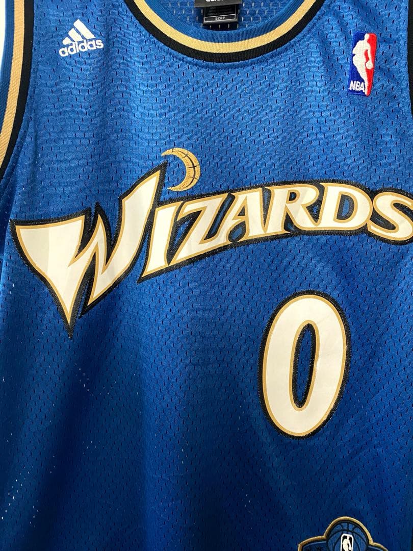 adidas NBA　ウィザーズ　アリナス　刺繍ロゴ　ゲームシャツ　ユニフォーム