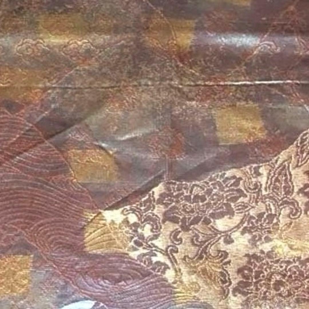table runner 「更紗夢」　帯リメイク　正絹　西陣織
