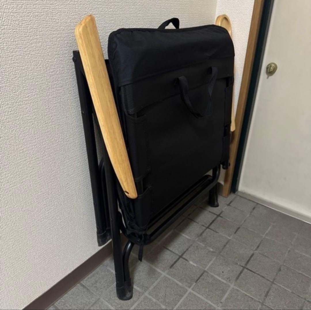 折りたたみアウトドアチェア ブラック