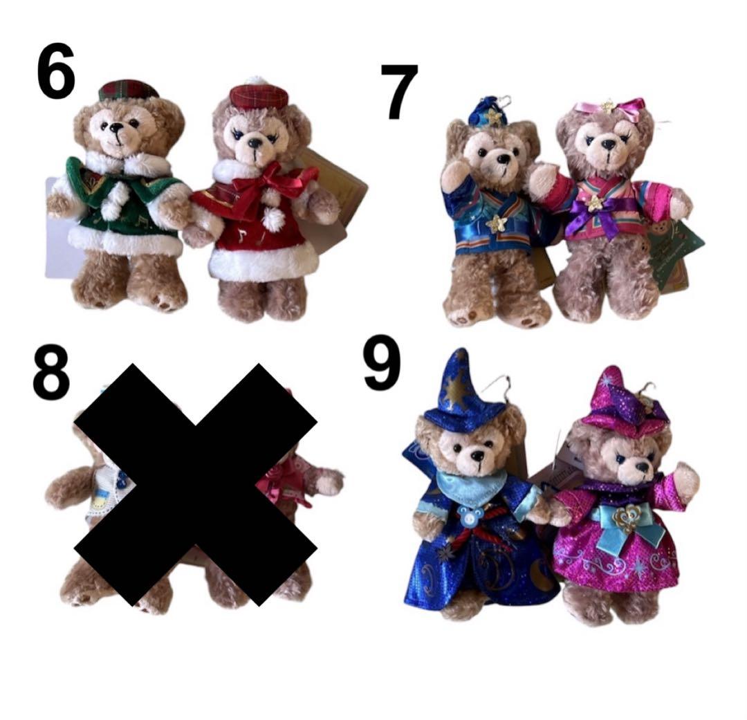 美品　ディズニー　ぬいぐるみバッジ　ダッフィー　シェリーメイ　ペア　23セット