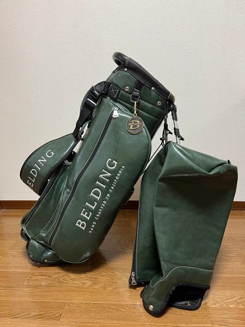 BELDING グリーン スタンド式ゴルフバッグ
