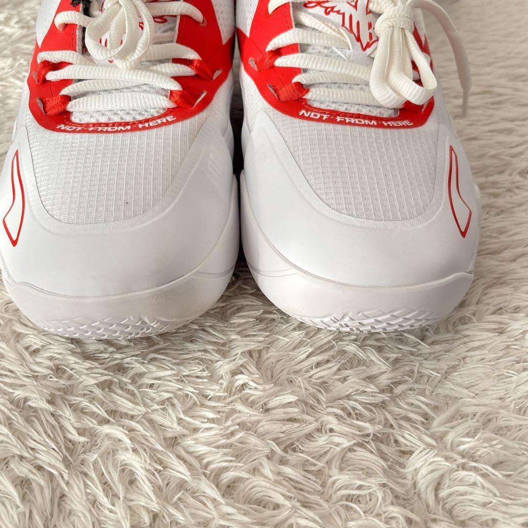 極美品】PUMA プーマ 29.5cm ラメロボール NBA 赤白 バッシュ