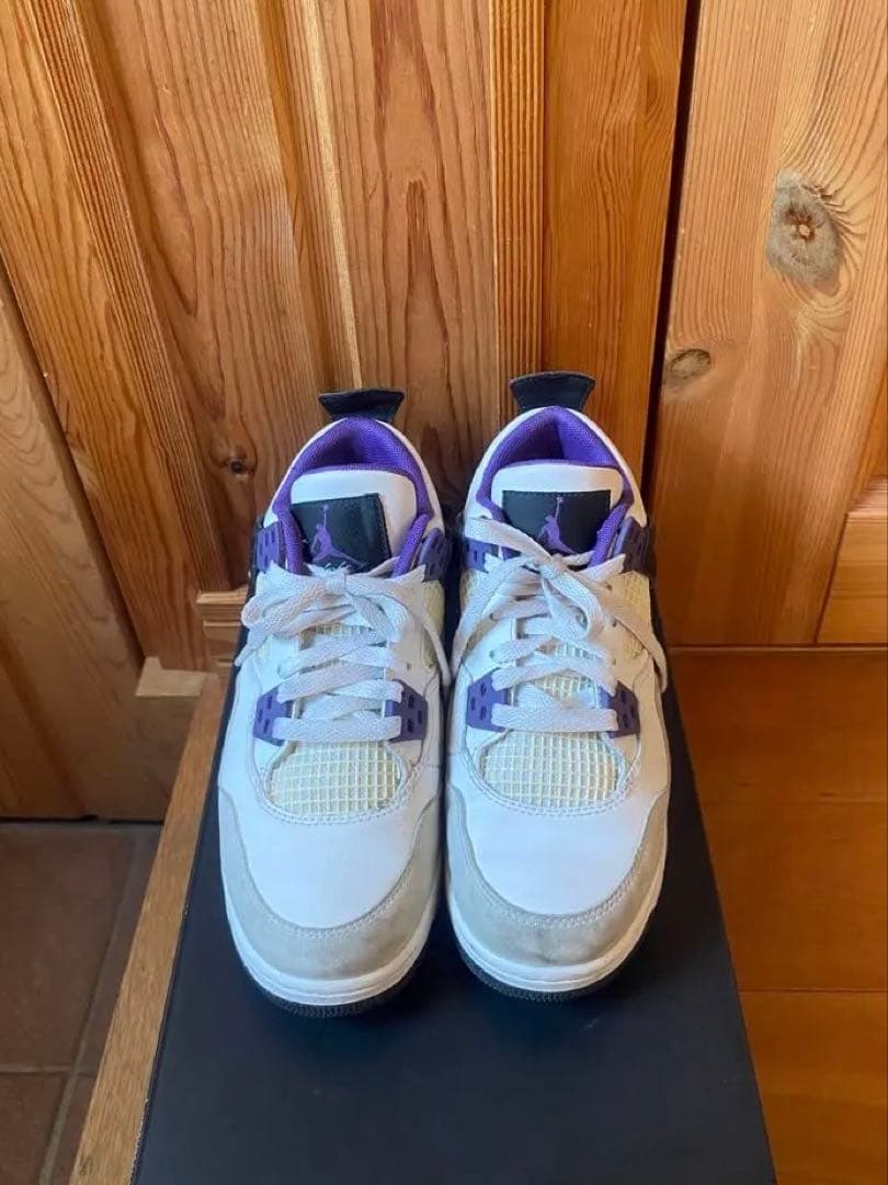 Air Jordan 4 Retro GS 4Y ホワイト/パープル