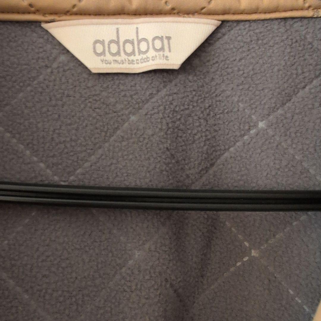 新品　adabat ベージュ キルティング ハーフジップ　ゴルフウェア　半袖