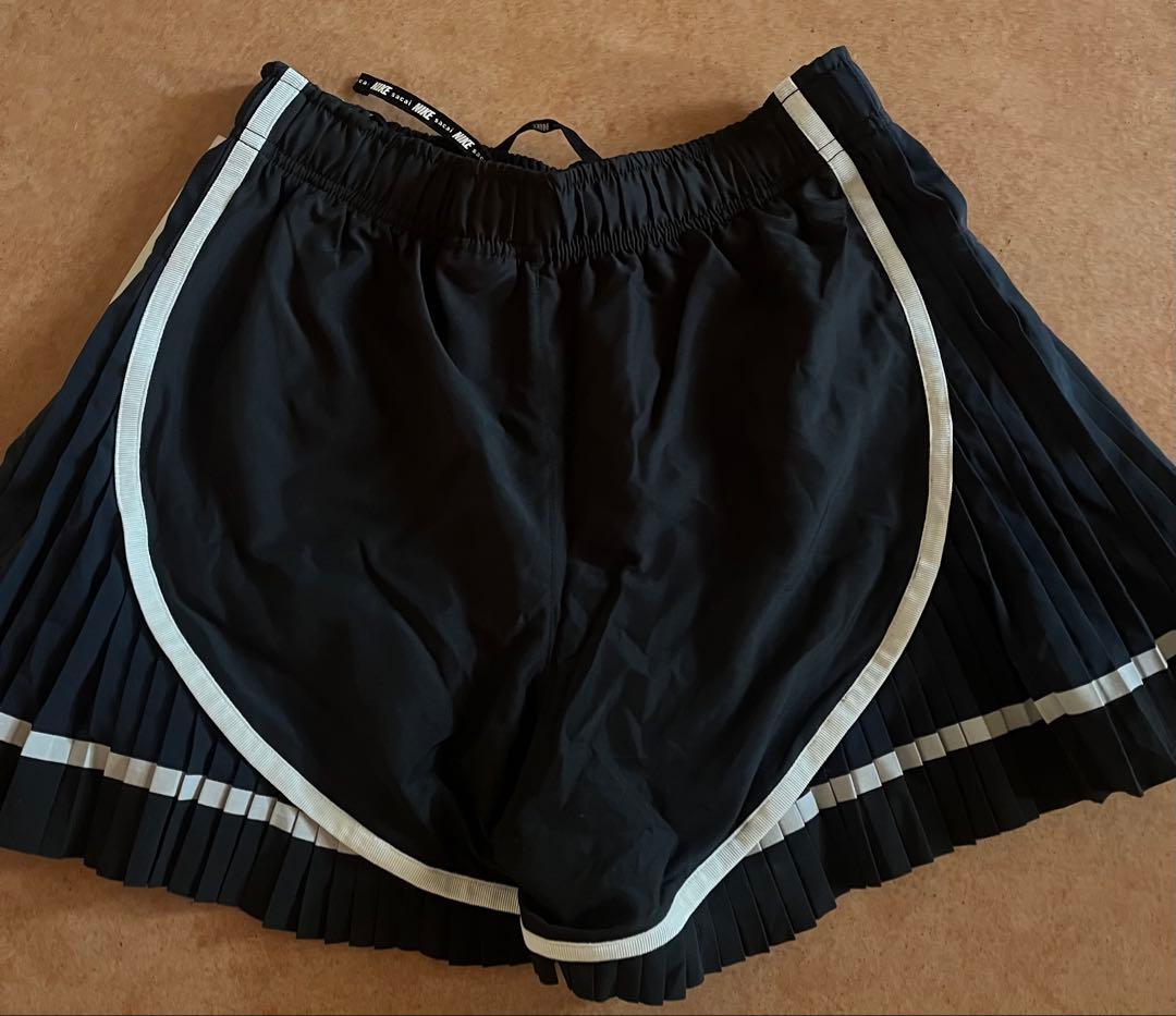 sacai NIKE プリーツショーツ XSサイズ ブラック