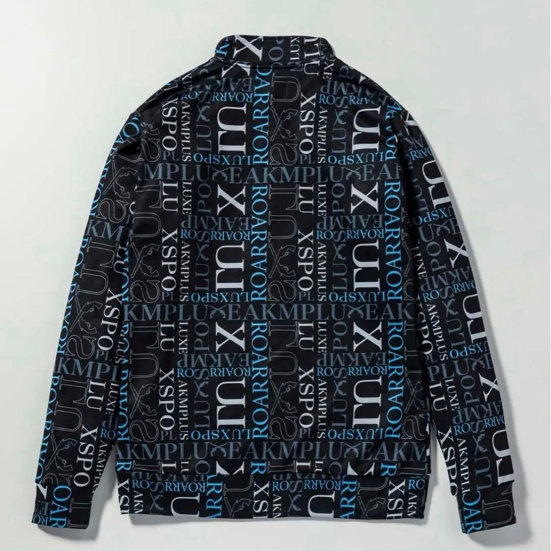 新品【LUXEAKMPLUS】リュクスエイケイエムプラス　総柄ハーフジップシャツ