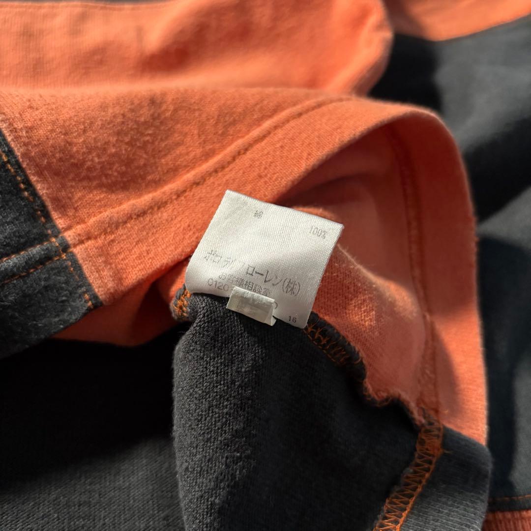 RUGBY RALPH LAUREN ボーダー ラガーシャツ レースアップ