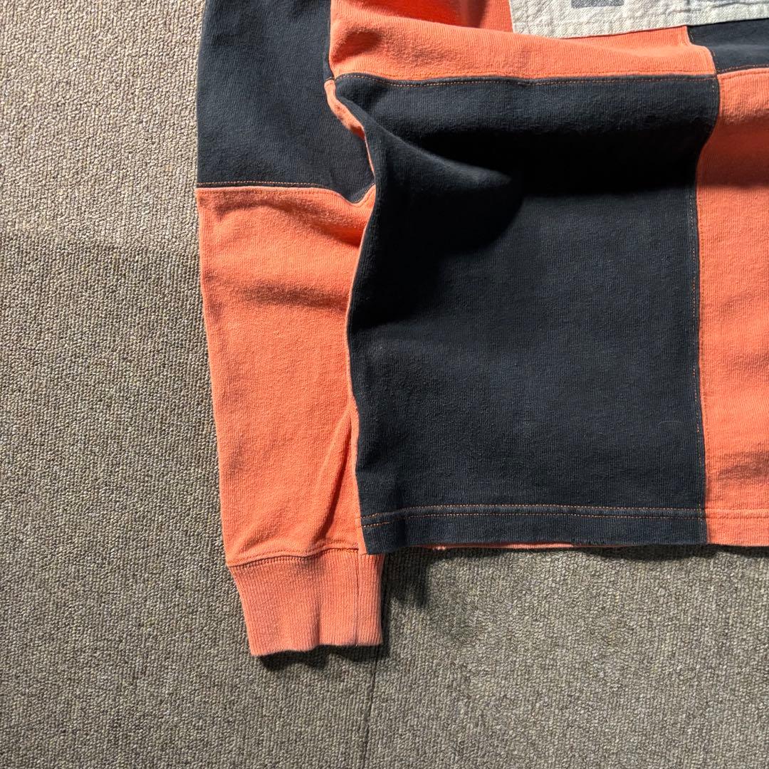 RUGBY RALPH LAUREN ボーダー ラガーシャツ レースアップ