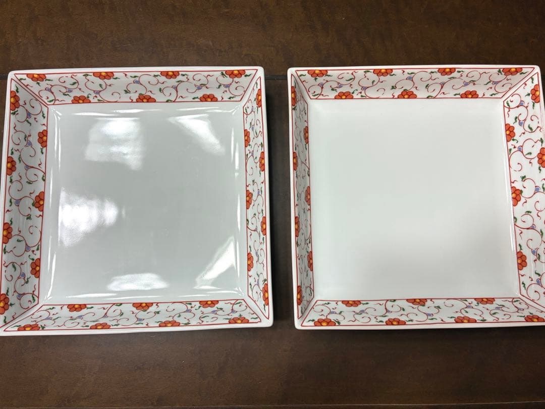 有田焼 清秀 四角皿 2枚セット 25cm 大皿