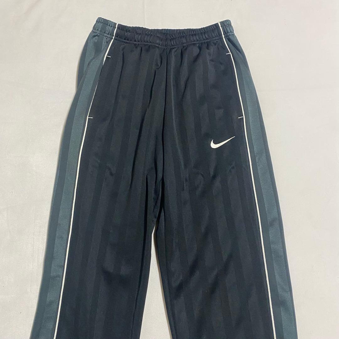 【美品】NIKE ナイキ トラックパンツ ジャージ 黒 刺繍ロゴ Sサイズ