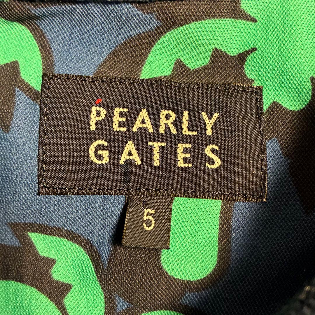 美品 PEARLY GATES パーリーゲイツ 半袖ポロシャツ ヤシの木総柄
