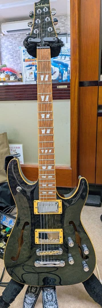 Schecter AD-C-1-E/A 美品♪セミホロウボディー ソフトケース付