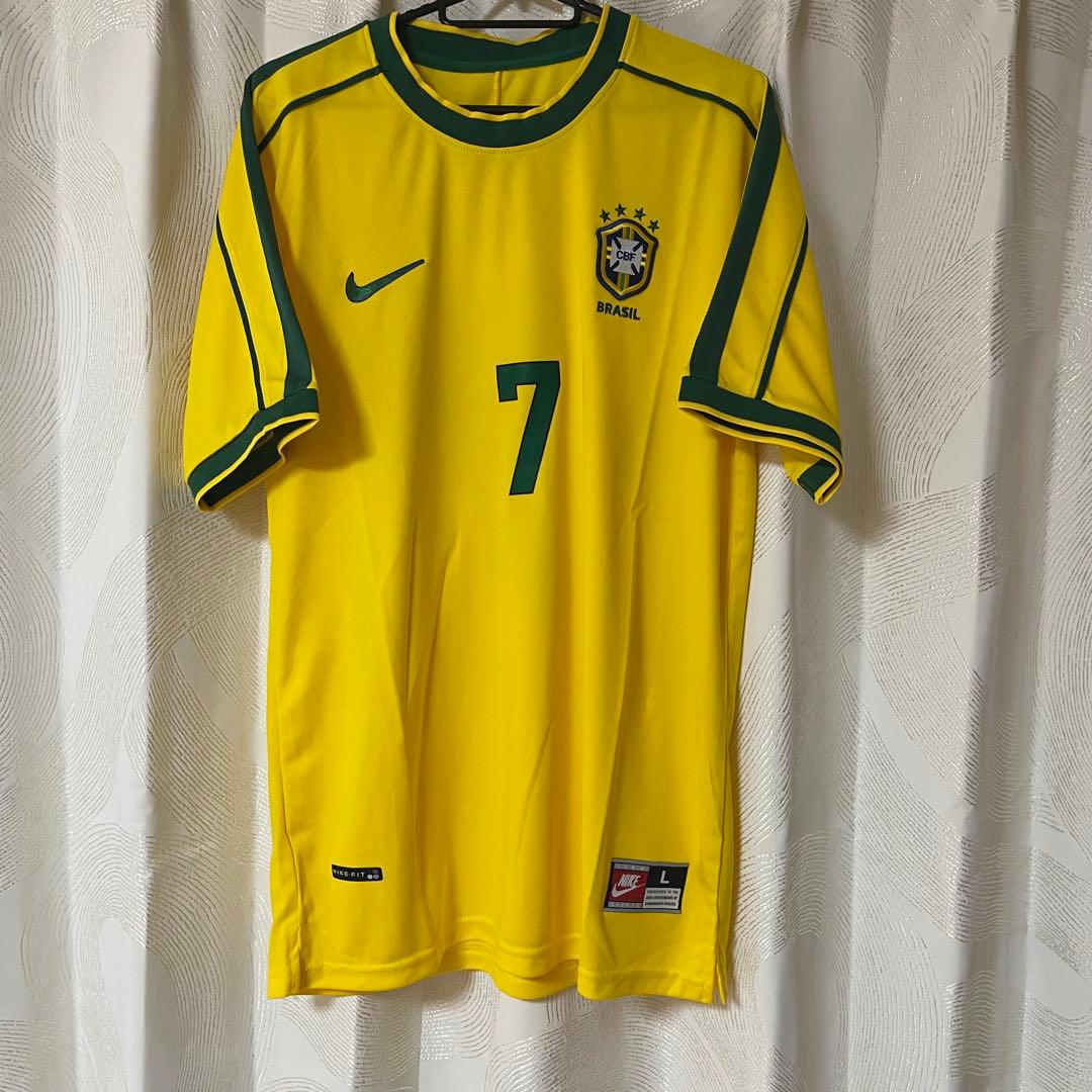 ブラジル代表1998ロナウジーニョホームサッカーユニフォーム