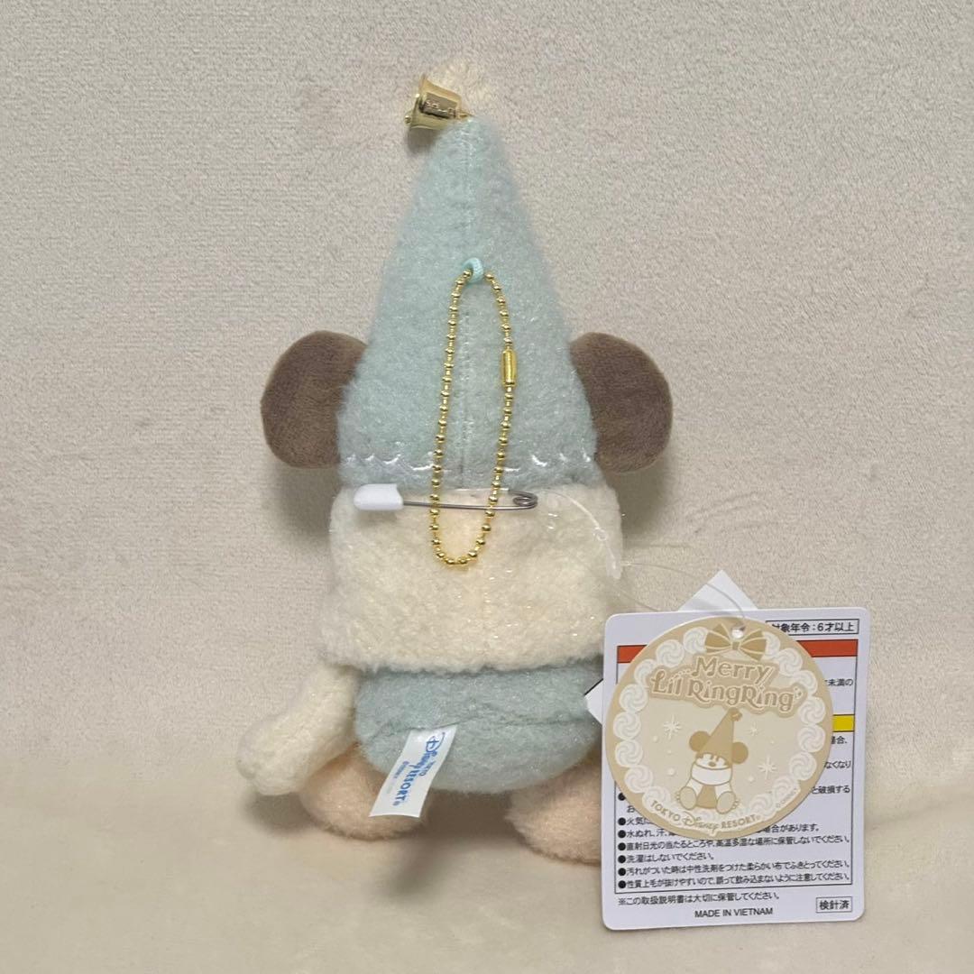 在庫残り2セット　リルリンリン　ぬいぐるみバッジ　水色　赤