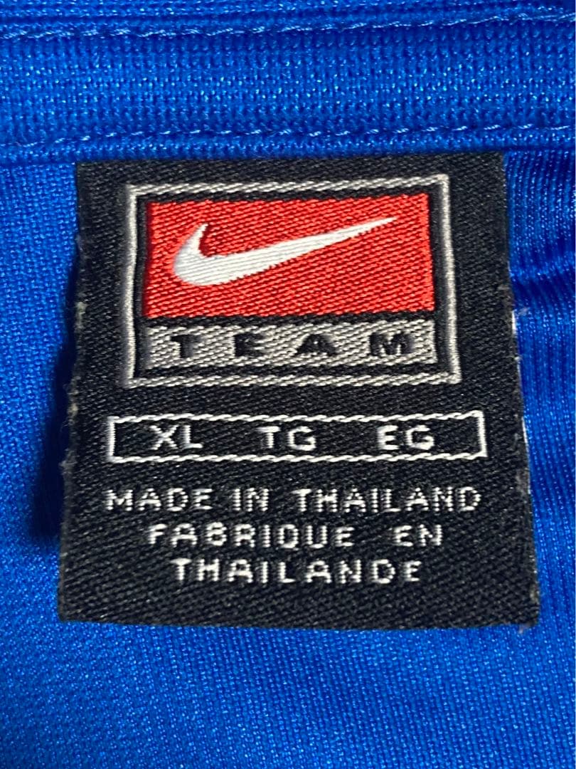 90s ナイキ　サッカーシャツ　XLサイズ　青