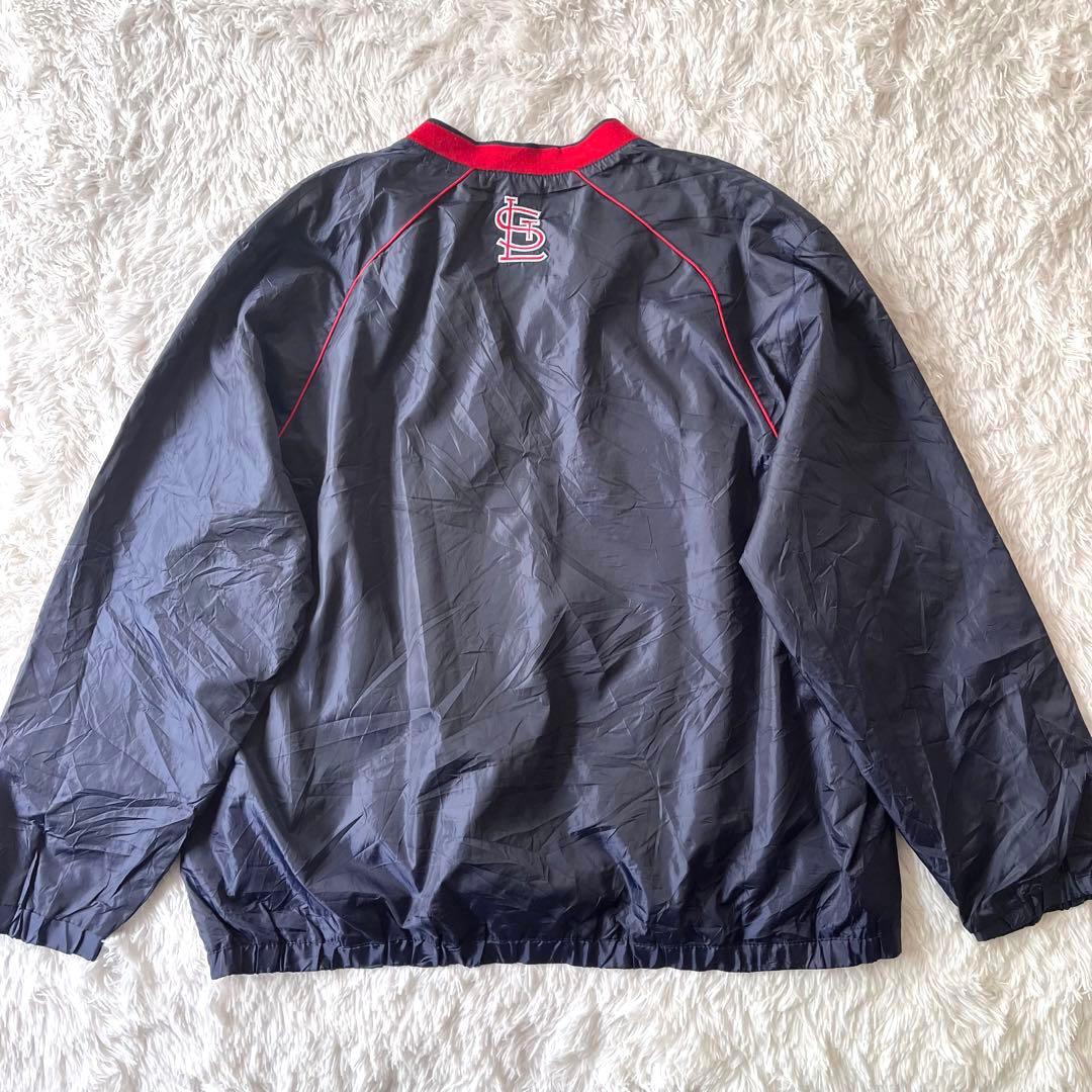 【美品】MLB  セントルイス　カージナルス ナイロンプルオーバー　XXL