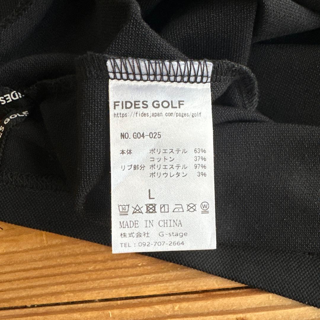 FIDES GOLF ブラックポロシャツ Lサイズ
