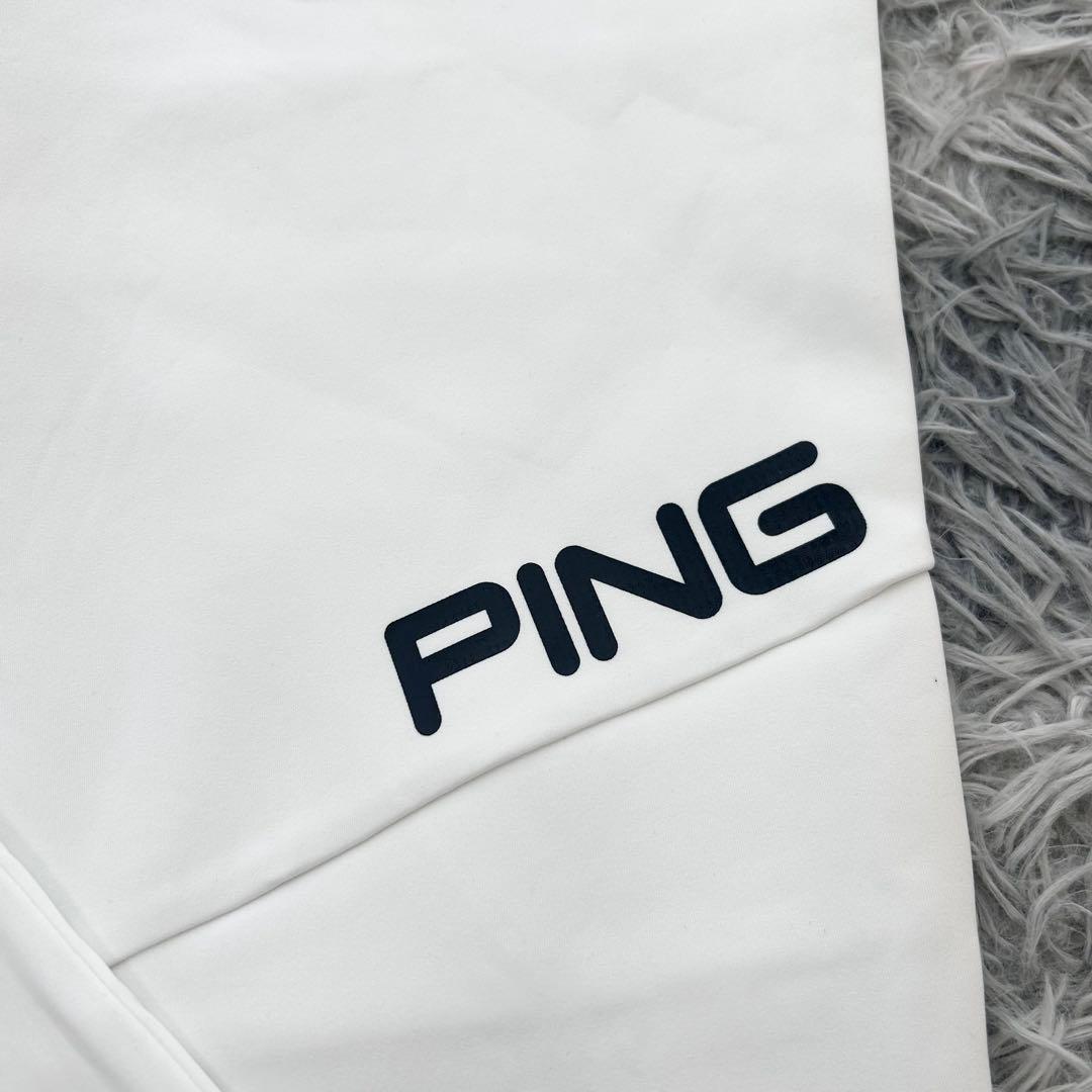 新品　PING ピン　パンツ　ジョガー　ストレッチ　春用　ホワイト　Lサイズ