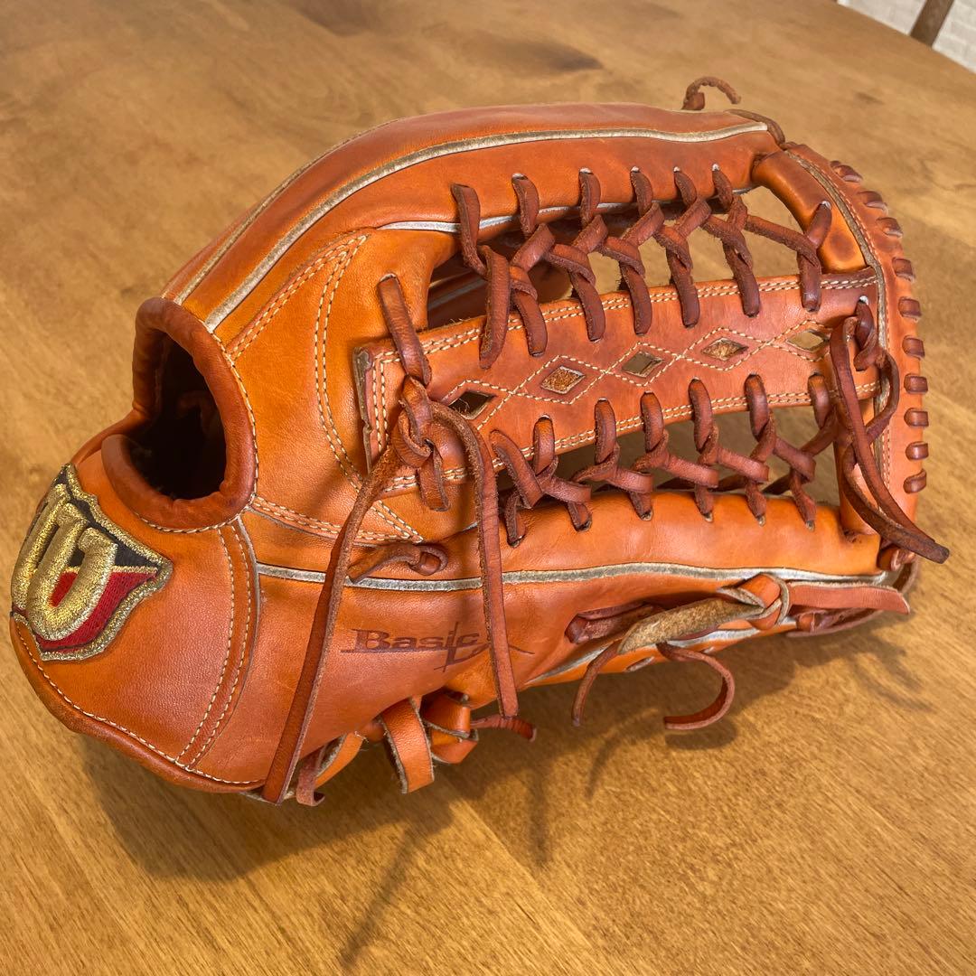 Wilson BASIC 軟式グローブ オレンジ 大人用