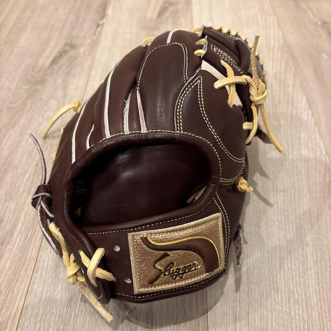 【ほぼ新品】久保田スラッガー 硬式用 オーダーグラブ バーガンディー 湯もみ済