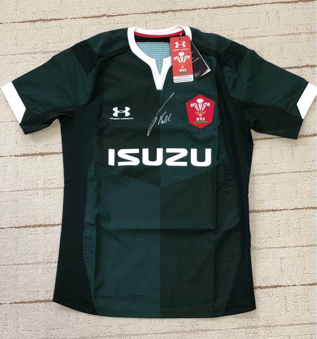 【新品•サイン入り】ラグビーウェールズ代表　オーセンティックジャージ(海外L)